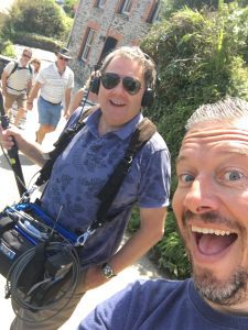 filming outside Doc Martins house, working as sound recordist on This Morning for ITV